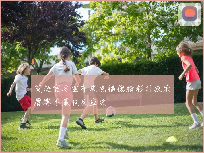 英超官方宣布皮克福德精彩扑救荣膺赛季最佳反应奖